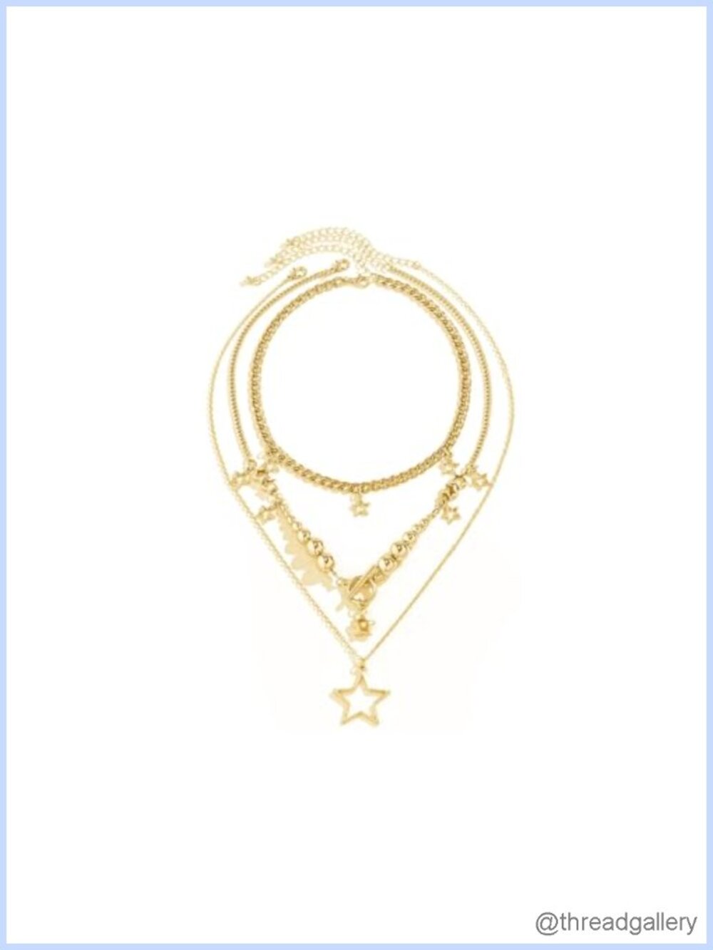 Layered Star Pearl Necklace Set 3 Piece Stackable Statement Jewelry for Women